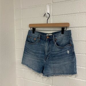 Madewell the dad Jean shorts
